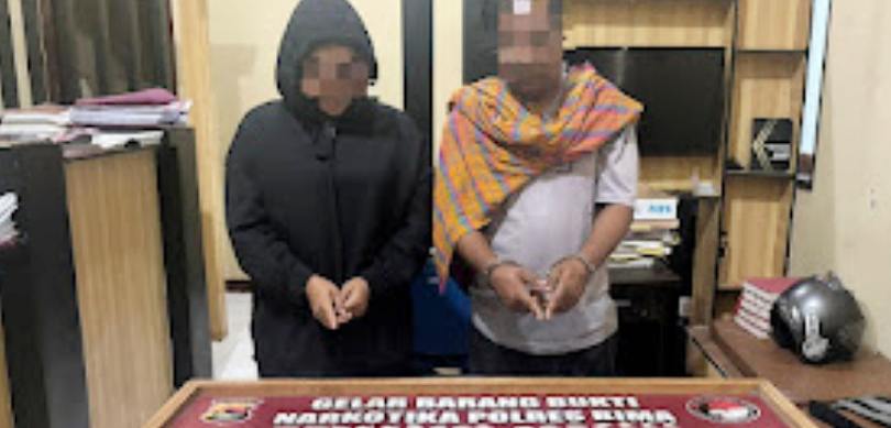 Diduga Edarkan Shabu, Pasutri Asal Sanggar Diamankan Sat Resnakoba Polres Bima