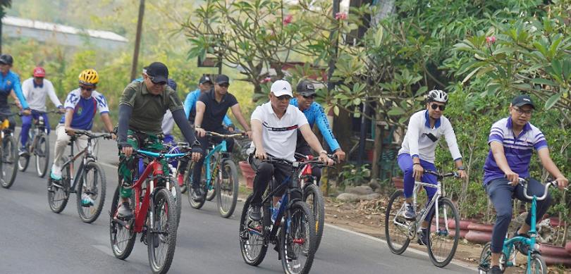 Wali Kota Bima Gowes Bersama Forkopimda,  Budayakan Hidup Sehat