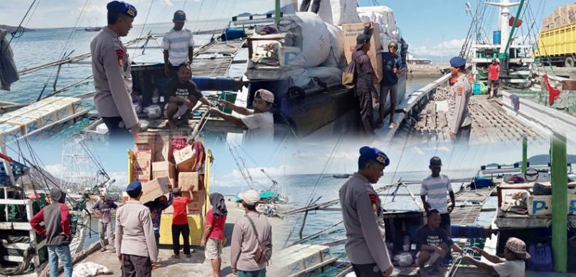 Sambangi Kawasan Dermaga Pelabuhan PPI – Sape Dan Sekitarnya, Ini Himbuan Personel Satpolairud Polres Bima Kota